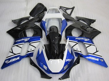 Blanc Bleu Noir Brillant Champions Carénages Moto Yamaha YZF R6 1998-2002 Pas Chère