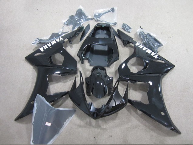 Noir Brillant Blanc Décalque Carénages Moto Yamaha YZF R6 2003-2004