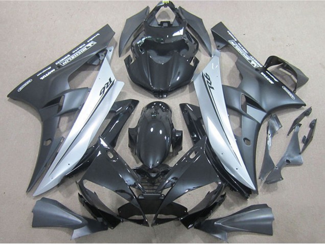 Noir Brillant Noir Mat Argent Carénage Moto Yamaha YZF R6 2006-2007