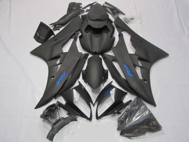 Noir Mat Bleu Décalque Carénage Moto Yamaha YZF R6 2006-2007