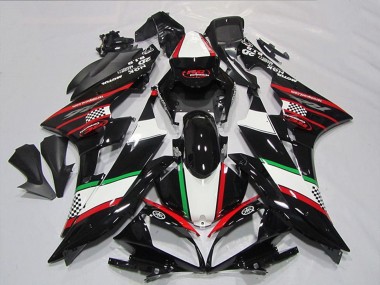 Blanc Rouge Noir Brillant Vert Motul Carénage Moto Yamaha YZF R6 2006-2007 Pas Chère