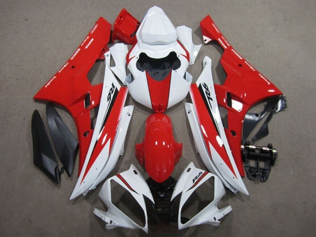 Blanc Rouge Noir Carénages Moto Yamaha YZF R6 2006-2007