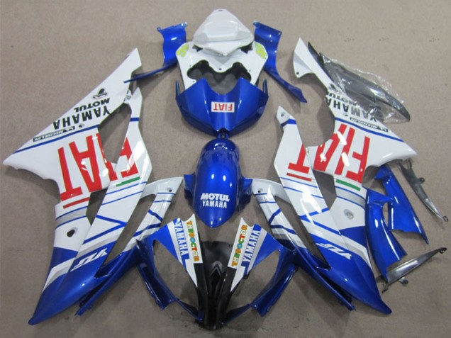 Blanc Bleu Rouge Motul Fiat Carénage Moto Yamaha YZF R6 2008-2016