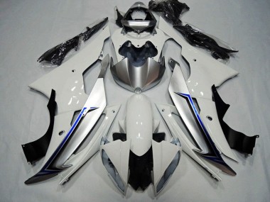 Blanc Bleu Noir Kits Carénages Moto Yamaha YZF R6 2008-2016 Pas Chère