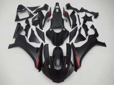 Noir Mat Rouge Carénage Moto Yamaha YZF R1 2015-2019 Pas Chère