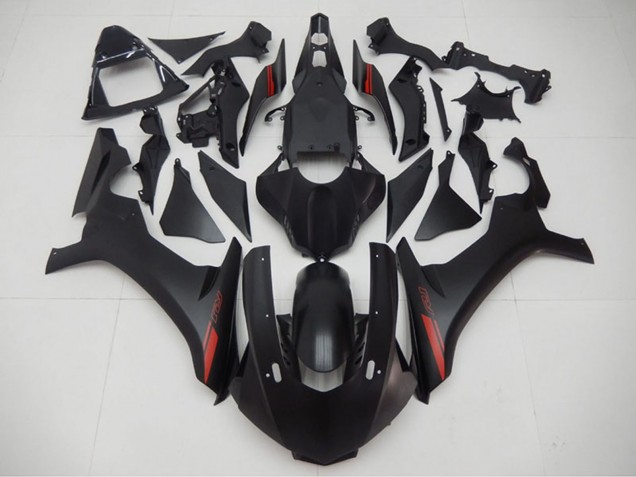 Noir Mat Rouge Carénage Moto Yamaha YZF R1 2015-2019