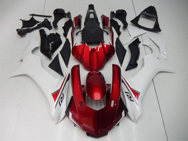 Blanc Rouge Noir Carénages Moto Yamaha YZF R1 2015-2019
