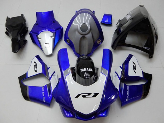 Blanc Bleu Noir Brillant Carénage Moto Yamaha YZF R1 2015-2019