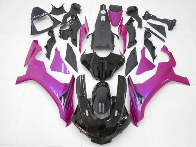 Noir Brillant Rose Carénage Moto Yamaha YZF R1 2015-2019