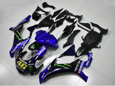 Bleu Blanc Noir Vert ENEOS Monstre M1 46 Carénage Moto Yamaha YZF R1 2015-2019 Pas Chère