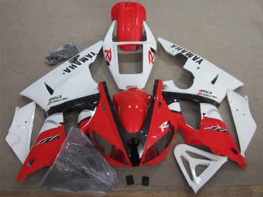 Blanc Rouge Noir Carénages Moto Yamaha YZF R1 1998-1999 Pas Chère