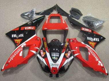 Rouge Blanc Noir Santander Carénage Moto Yamaha YZF R1 1998-1999 Pas Chère