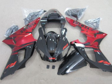 Rouge Noir Brillant Carénage Moto Yamaha YZF R1 2000-2001 Pas Chère