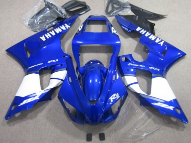 Bleu Blanc Carénage Moto Yamaha YZF R1 2002-2003 Pas Chère