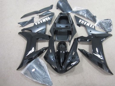 Noir Brillant Noir Mat Blanc Carénage Moto Yamaha YZF R1 2002-2003 Pas Chère