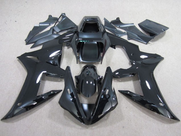 Noir Brillant Plaine Carénage Moto Yamaha YZF R1 2002-2003