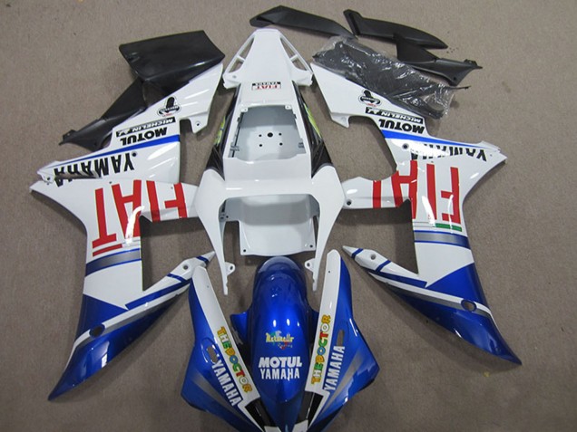 Blanc Bleu Rouge Fiat Motul Carénage Moto Yamaha YZF R1 2004-2006