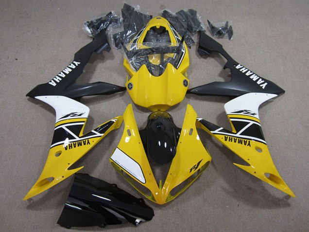 Jaune Blanc Noir Carénage Moto Yamaha YZF R1 2004-2006