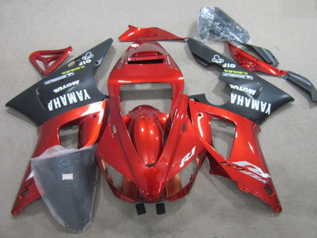 Rouge Noir Mat Carénages Moto Yamaha YZF R1 2009-2011