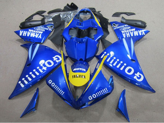 Bleu Jaune Blanc Go Carénage Moto Yamaha YZF R1 2009-2011