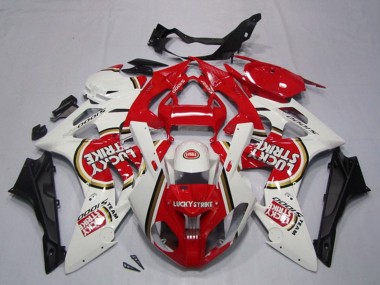 Blanc Rouge Lucky Strike Carénage Moto BMW S1000RR 2009-2014 Pas Chère