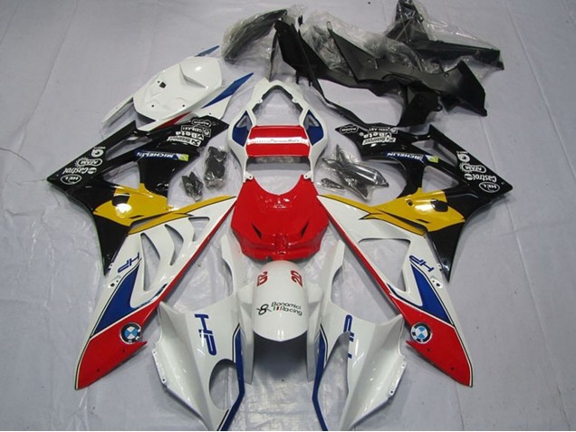 Blanc Rouge Jaune Bleu Noir HP Castrol Carénage Moto BMW S1000RR 2009-2014
