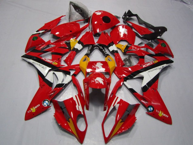 Rouge Blanc Noir Carénage Moto BMW S1000RR 2009-2014