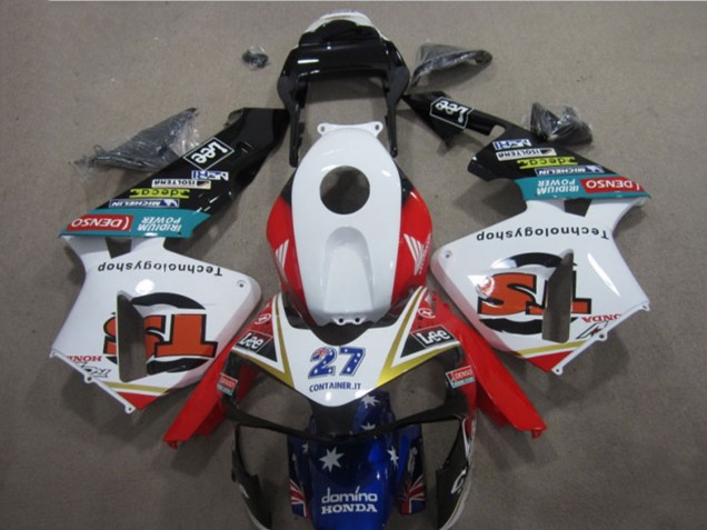 Blanc Rouge Bleu Noir Brillant Denso 27 Carénage Moto Honda CBR600RR 2003-2004