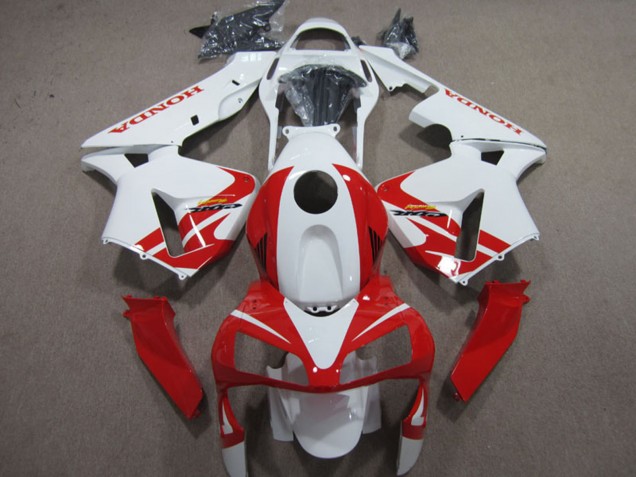 Blanc Rouge Carénage Moto Honda CBR600RR 2003-2004
