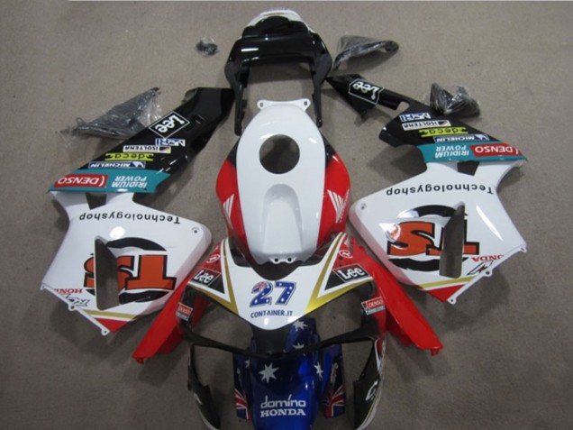 Blanc Rouge Bleu Noir Brillant Star Lee 27 Carénage Moto Honda CBR600RR 2005-2006