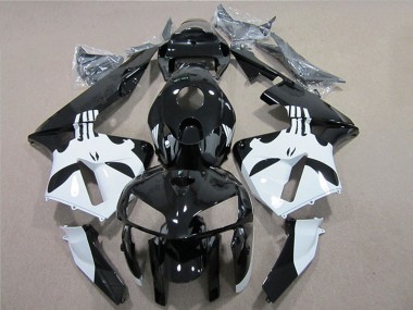 Noir Brillant Blanc Carénages Moto Honda CBR600RR 2005-2006 Pas Chère