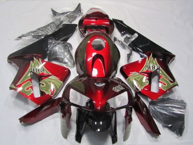 Noir Rouge Carénages Moto Honda CBR600RR 2005-2006 Pas Chère