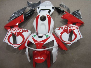 Blanc Rouge Noir Pramac Carénage Moto Honda CBR600RR 2005-2006 Pas Chère