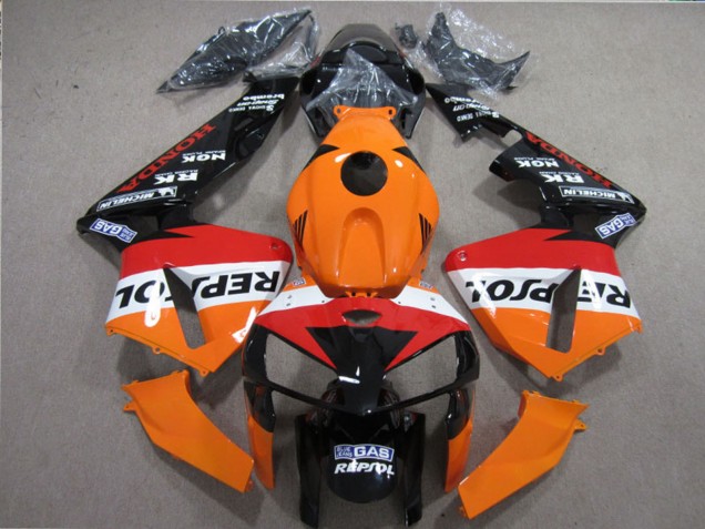 Orange Blanc Rouge Noir Brillant Repsol Kits Carénage Moto Honda CBR600RR 2005-2006