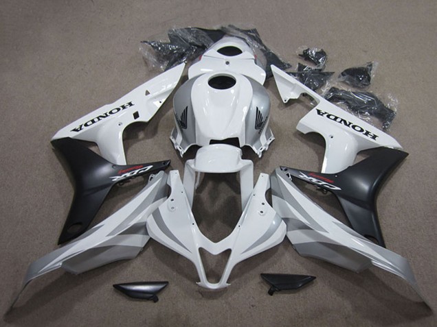 Blanc Noir Mat Kits Carénages Moto ABS Honda CBR600RR 2007-2008