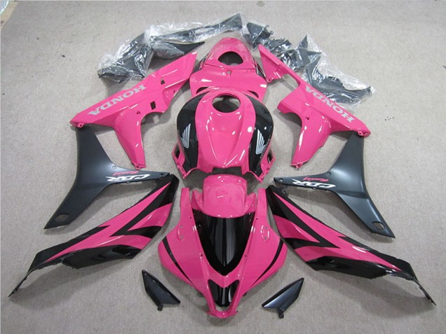 Rose Noir Mat Kits Carénages Moto Honda CBR600RR 2007-2008