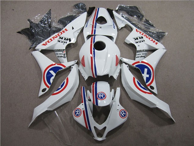 Blanc Bleu Rouge R Carénage Moto Honda CBR600RR 2007-2008