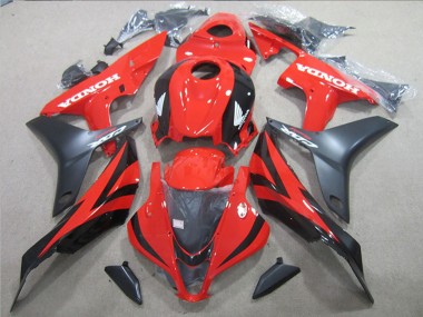 Rouge Noir Brillant Noir Mat Carénage Moto Honda CBR600RR 2007-2008 Pas Chère