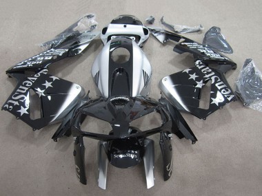 Argent Noir Brillant SevenStars Carénage Moto Honda CBR600RR 2007-2008 Pas Chère