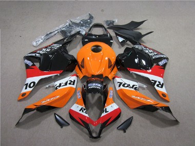 Orange Blanc Rouge Noir Brillant Repsol Carénage ABS Honda CBR600RR 2009-2012 Pas Chère