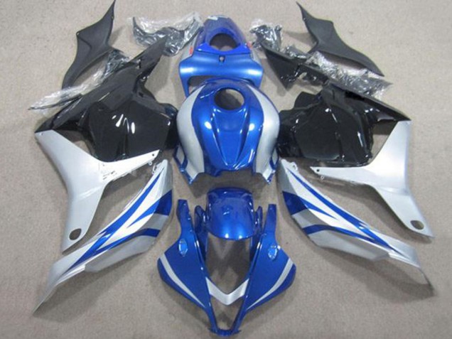 Argent Bleu Noir Brillant Bande Carénage Moto Honda CBR600RR 2009-2012