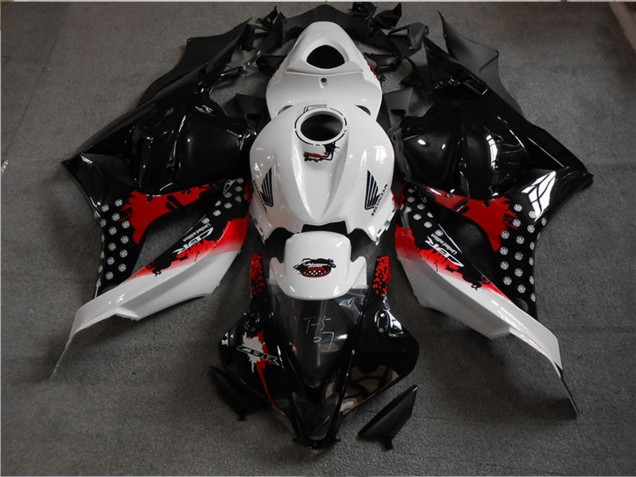 Blanc Rouge Noir Brillant Kits Carénages Moto ABS Honda CBR600RR 2009-2012