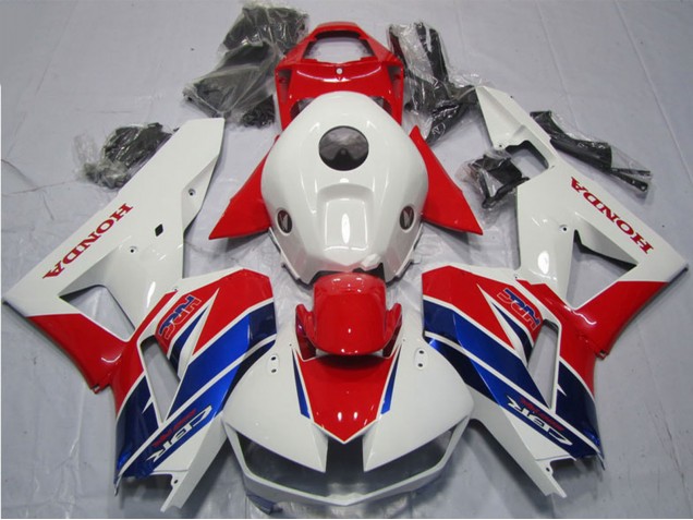 Blanc Rouge Bleu HRC Kits Carénages Moto ABS Honda CBR600RR 2013-2023