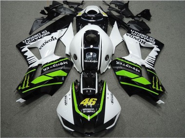 Blanc Vert Noir Brillant Semakin Didepan Monstre Carénage Moto Honda CBR600RR 2013-2023 Pas Chère