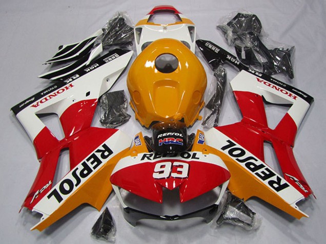 Orange Blanc Rouge Noir Brillant Repsol 93 Carénages Moto Honda CBR600RR 2013-2023