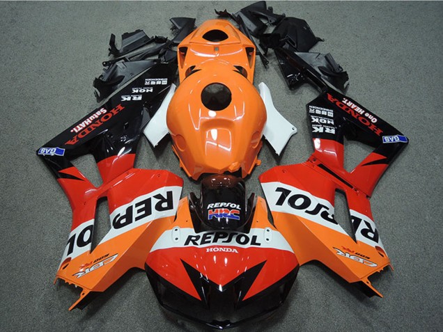 Orange Blanc Rouge Noir Brillant Repsol HRC Carénage Moto Honda CBR600RR 2013-2023
