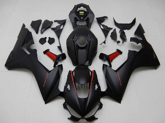 Noir Mat Rouge Carénages Moto Honda CBR1000RR 2017-2023