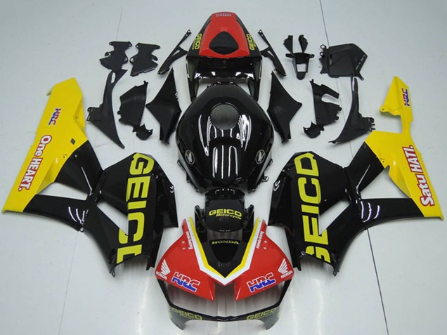 Rouge Jaune Noir Brillant HRC One Heart GEICO Carénage Moto Honda CBR1000RR 2012-2016