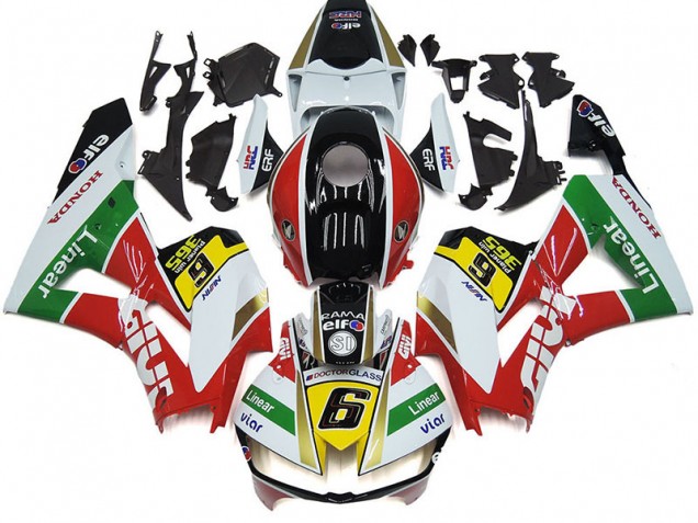 Blanc Rouge Jaune Vert Doublerar Viar 6 Carénage Moto Honda CBR1000RR 2012-2016