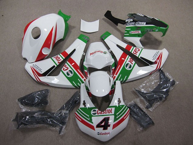 Blanc Rouge Vert Castrol 4 Carénage Moto Honda CBR1000RR 2008-2011